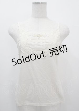 画像: axes femme / ドライフラワービジューキャミソール M 生成り Y-25-03-26-068-AX-TO-SZ-ZY