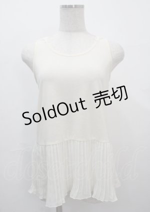 画像: axes femme / 裾シフォンプリーツロングタンク M 生成り Y-25-03-26-069-AX-TO-SZ-ZY