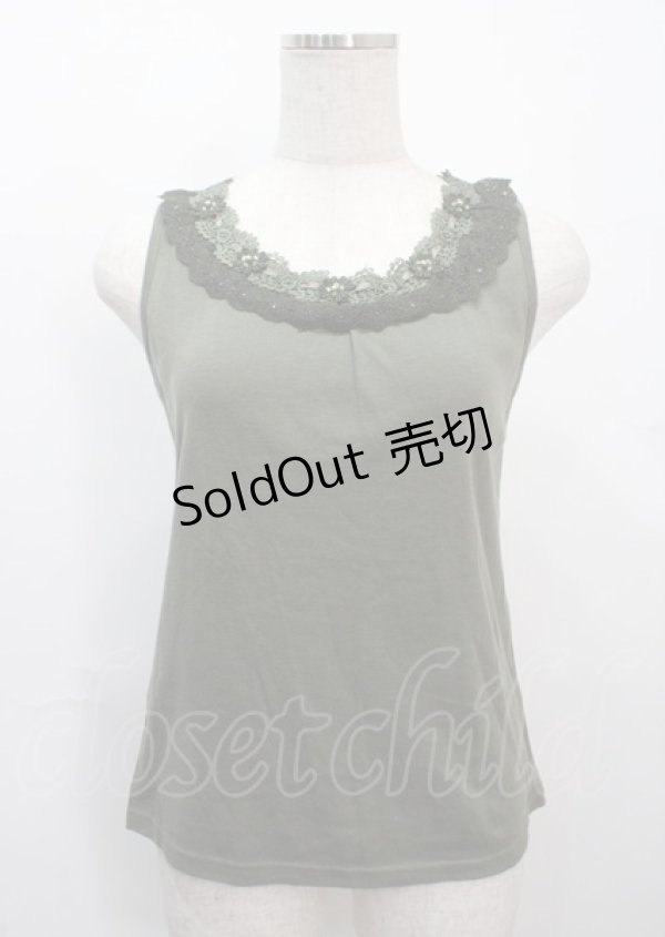 画像1: axes femme / はしごレースタンク M グリーン Y-25-03-26-070-AX-TO-SZ-ZY (1)