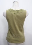 画像2: axes femme / モチーフレースタンク M 黄緑 Y-25-03-26-072-AX-TO-SZ-ZI (2)