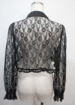 画像2: axes femme POETIQUE / レースクロップドブラウス M 黒 Y-25-03-26-074-AX-BL-SZ-ZY (2)