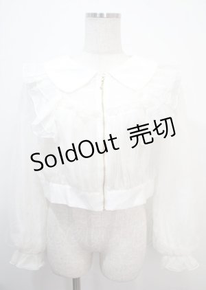画像: axes femme POETIQUE / シアー×チュールブルゾン M 白 Y-25-03-26-075-AX-TO-SZ-ZY