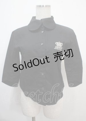 画像: CHOICE / 王冠刺繍ブラウス  黒 Y-25-03-26-083-PU-BL-SZ-ZY