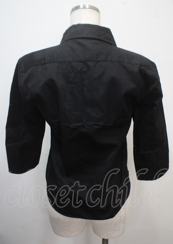 画像2: CHOICE / 王冠刺繍ブラウス  黒 Y-25-03-26-083-PU-BL-SZ-ZY (2)