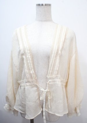 画像: axes femme / 楊柳シフォンルズカーデ M 生成り Y-25-03-26-090-AX-TO-SZ-ZY