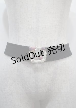 画像: axes femme POETIQUE / ドリーミーキャットゴムベルト  ゴールド Y-25-03-26-011-AX-ZA-SZ-ZY