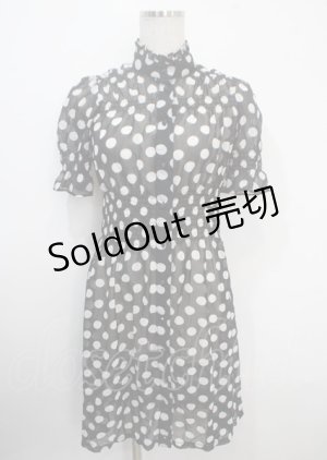 画像: CHOICE / ドット柄シフォンワンピース  黒 Y-25-03-26-108-PU-OP-SZ-ZY