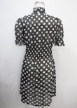 画像2: CHOICE / ドット柄シフォンワンピース  黒 Y-25-03-26-108-PU-OP-SZ-ZY (2)