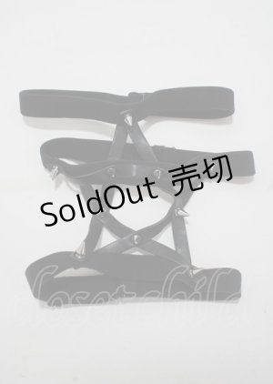 画像: KILL STAR / ガーターベルト  黒 Y-25-03-26-013-PU-AC-SZ-ZT150-F002