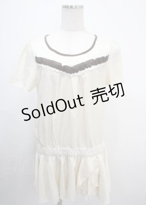 画像: axes femme / ローウエスト半袖チュニック M 生成り Y-25-03-26-121-AX-TO-SZ-ZY