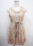 画像1: axes femme / 薔薇柄ワンピース M 生成り Y-25-03-26-122-AX-OP-SZ-ZY (1)