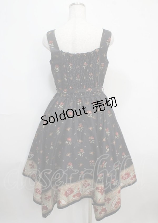 画像2: axes femme / Mulhouse Collection フラワーパネル柄イレヘムワンピース M 黒 Y-25-03-26-135-AX-OP-SZ-ZY (2)