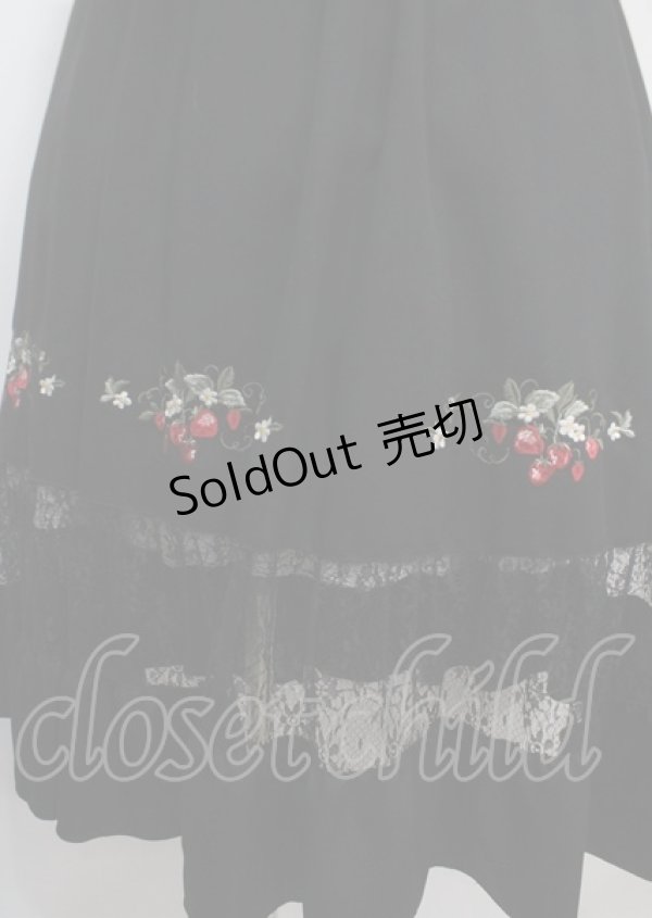 画像3: axes femme POETIQUE / ストロベリー刺繍ワンピース M 黒 Y-25-03-26-136-AX-OP-SZ-OS (3)
