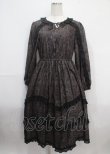 画像1: axes femme NOSTALGIE / ゴブラン風花柄ワンピース M 黒 Y-25-03-26-138-AX-OP-SZ-OS (1)