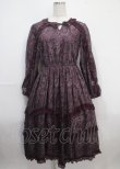 画像1: axes femme NOSTALGIE / ゴブラン風花柄ワンピース M パープル Y-25-03-26-139-AX-OP-SZ-ZT138 (1)