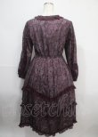 画像2: axes femme NOSTALGIE / ゴブラン風花柄ワンピース M パープル Y-25-03-26-139-AX-OP-SZ-ZT138 (2)