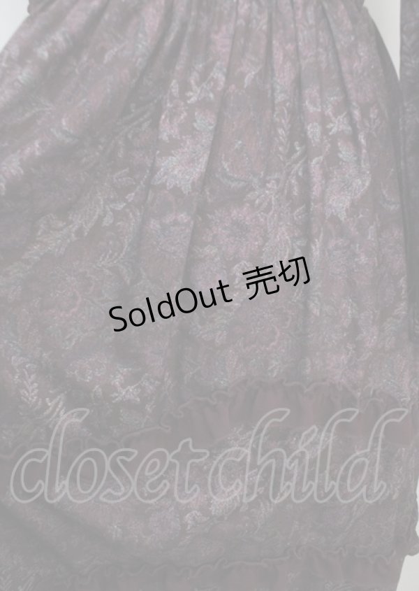 画像4: axes femme NOSTALGIE / ゴブラン風花柄ワンピース M パープル Y-25-03-26-139-AX-OP-SZ-ZT138 (4)