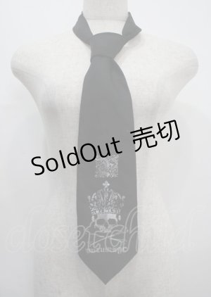 画像: PUTUMAYO / ドクロクラウンプリントネクタイ  黒 Y-25-03-26-016-PT-ZA-SZ-ZY