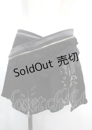 画像: Ozz Croce / エンブレムptミニスカート  黒 Y-25-03-26-166-OO-SK-SZ-ZY