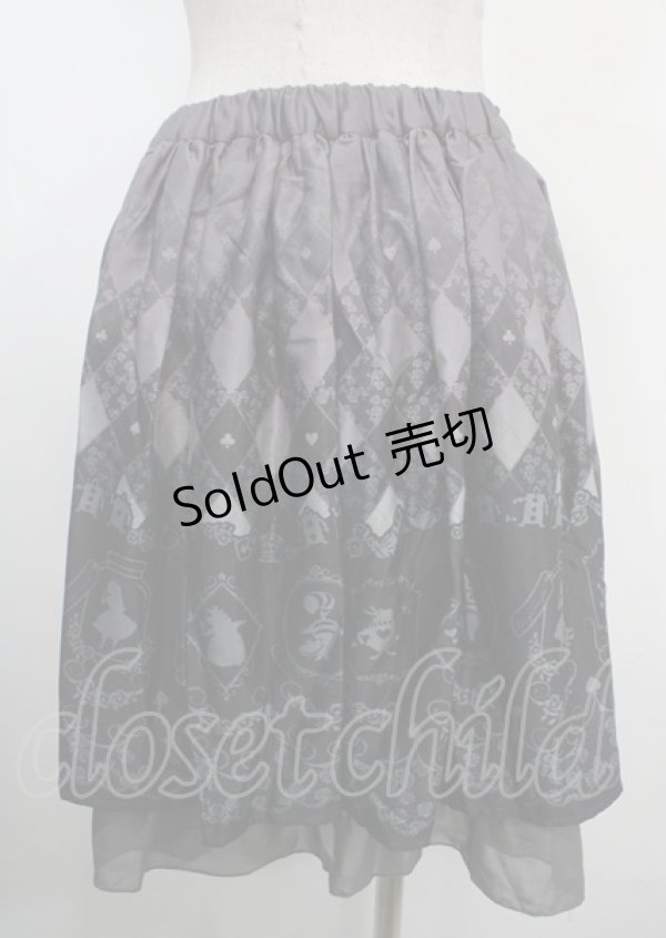 画像2: axes femme POETIQUE / Disney ドリームパネル柄スカート M 黒 Y-25-03-26-168-AX-SK-SZ-OS (2)