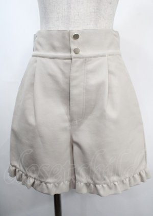 画像: axes femme POETIQUE / フェイクレザーハイウエストショートパンツ M ベージュ Y-25-03-26-171-AX-PA-SZ-ZI