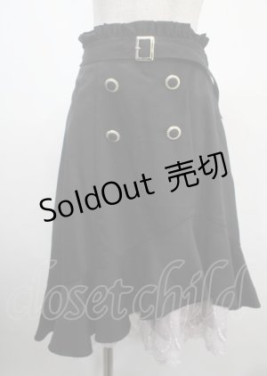 画像: axes femme POETIQUE / 連ボタンイレヘムスカート M 黒 Y-25-03-26-175-AX-SK-SZ-ZY