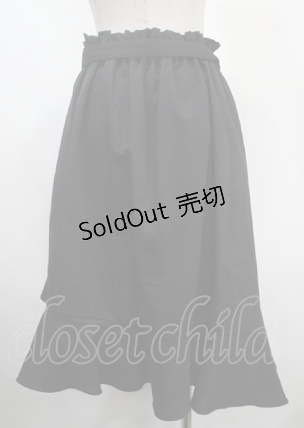 画像2: axes femme POETIQUE / 連ボタンイレヘムスカート M 黒 Y-25-03-26-175-AX-SK-SZ-ZY (2)