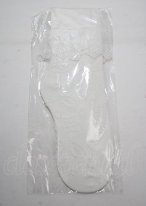 画像: axes femme POETIQUE / レースフリルクルー丈ソックス  白 Y-25-03-26-022-AX-ZA-SZ-ZY