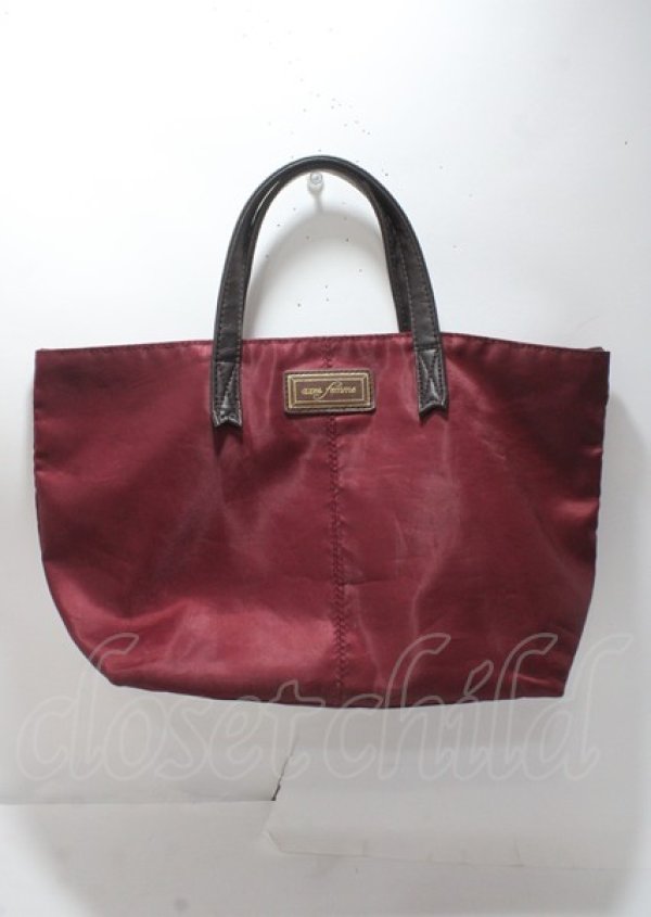 画像1: axes femme / チョコモチーフランチトート F ワイン Y-25-03-26-025-AX-BG-SZ-ZY (1)