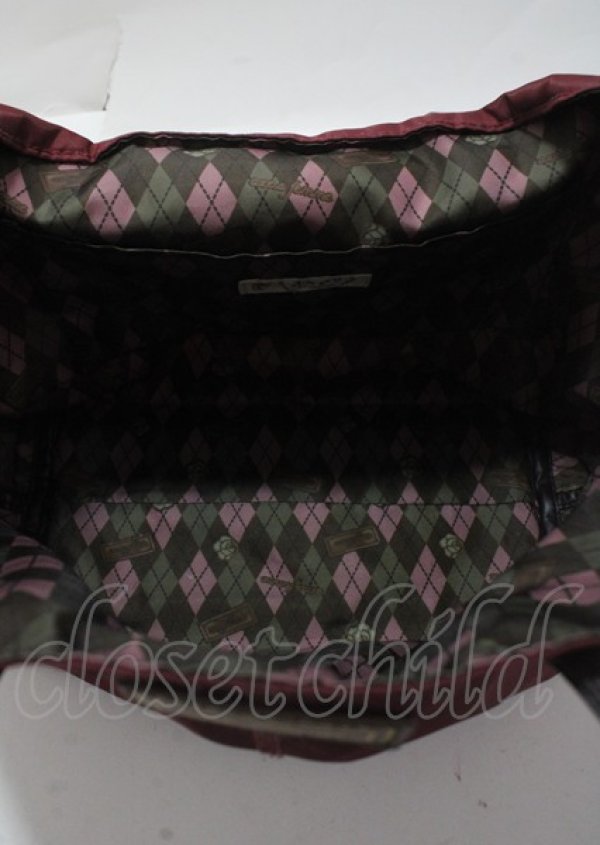 画像3: axes femme / チョコモチーフランチトート F ワイン Y-25-03-26-025-AX-BG-SZ-ZY (3)