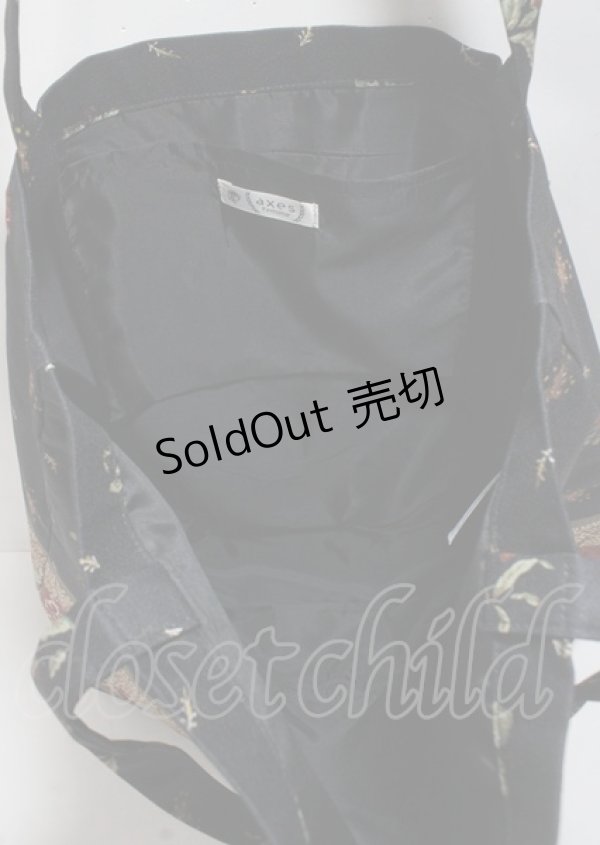 画像3: axes femme / フラワーパネル柄トートバッグ  黒 Y-25-03-26-027-AX-BG-SZ-ZT-K020 (3)