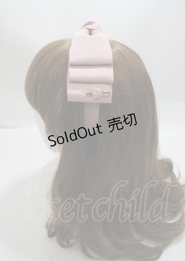 画像2: m petit by misako / NINA'sコラボ AM*NIリボンカチューシャ  中桃 Y-25-03-26-037-LO-AC-SZ-ZY (2)
