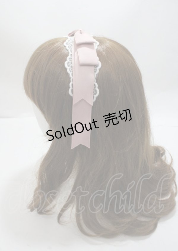 画像2: axes femme kawaii / レースリボンカチューシャ  ピンク Y-25-03-26-039-AX-AC-SZ-ZY (2)
