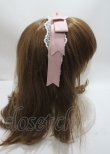 画像3: axes femme kawaii / レースリボンカチューシャ  ピンク Y-25-03-26-039-AX-AC-SZ-ZY (3)