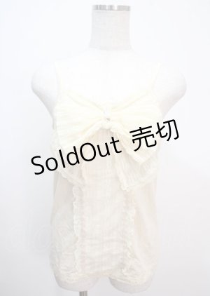 画像: axes femme / BIGリボンレースキャミソール M 生成り Y-25-04-01-039-AX-TO-SZ-ZY