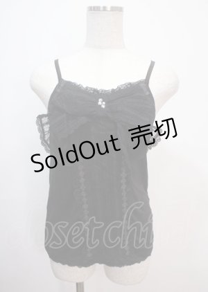 画像: axes femme / BIGリボンレースキャミソール M 黒 Y-25-04-01-042-AX-TO-SZ-ZY