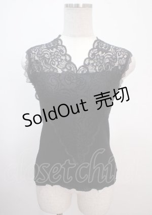 画像: AXES by axes femme / レースタンクトップ M 黒 Y-25-04-01-044-LO-TO-SZ-ZI