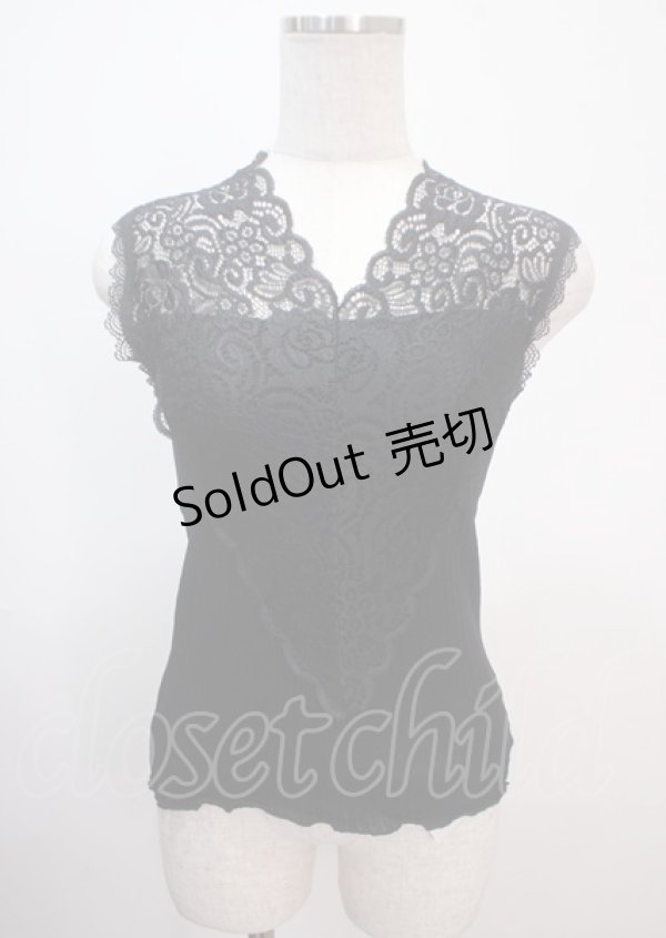 画像1: AXES by axes femme / レースタンクトップ M 黒 Y-25-04-01-044-LO-TO-SZ-ZI (1)