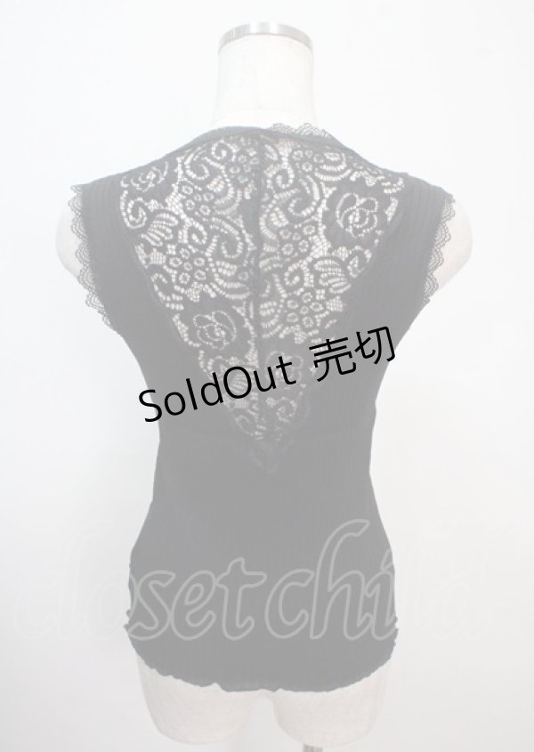 画像2: AXES by axes femme / レースタンクトップ M 黒 Y-25-04-01-044-LO-TO-SZ-ZI (2)
