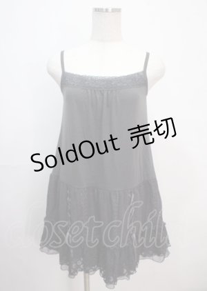 画像: axes femme / レース使いインナーキャミワンピ M グレー Y-25-04-01-046-AX-TO-SZ-ZY