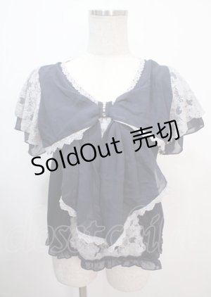 画像: axes femme / リボンディテールプルオーバー M 紺 Y-25-04-01-065-AX-TO-SZ-ZY
