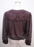 画像2: axes femme / レース切替シフォンブルゾン M ワイン Y-25-04-01-069-AX-TO-SZ-ZY (2)