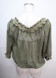 画像2: axes femme / シャーリングシフォンブルゾン M カーキ Y-25-04-01-071-AX-JA-SZ-ZY (2)