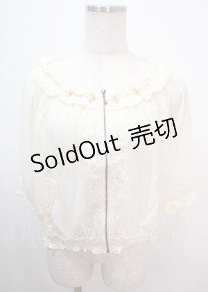 画像: axes femme / シャーリングシフォンブルゾン M 生成り Y-25-04-01-085-AX-JA-SZ-ZY