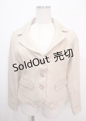 画像: axes femme / 襟レースジャケット M 生成り Y-25-04-01-096-AX-JA-SZ-ZI