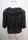 画像2: axes femme / シャーリングシフォンブルゾン M 黒 Y-25-04-01-100-AX-JA-SZ-ZY (2)