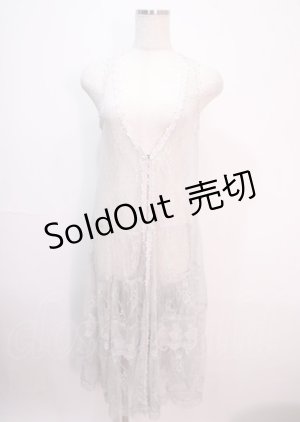 画像: axes femme / 総レースロングジレ M グレー Y-25-04-01-108-AX-TO-SZ-ZY