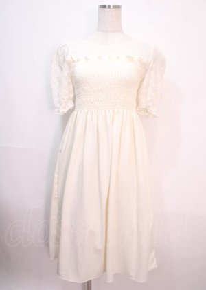 画像: axes femme POETIQUE / シャーリングワンピース M 生成り Y-25-04-01-117-AX-OP-SZ-ZI