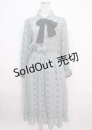 画像: axes femme / 総柄シアーロングワンピース  ミント Y-25-04-01-121-AX-OP-SZ-ZI