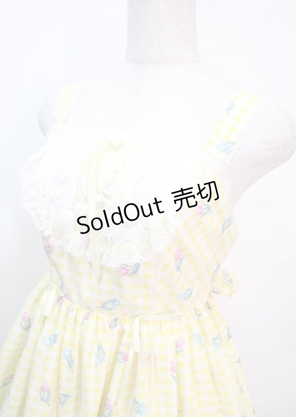 画像3: Angelic Pretty / Tulip Bouquetジャンパースカート  イエロー Y-25-04-01-126-AP-OP-SZ-ZY (3)